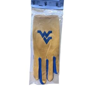 Smith Promotions Wave Gloves West Virginia Mountaineers OS Gold Blue New Vintage